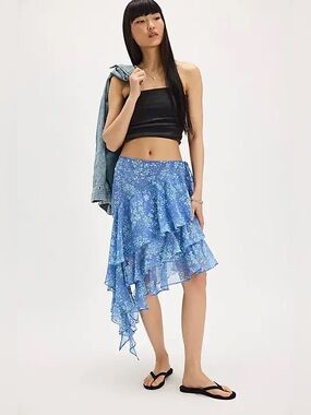 NWT Free People Heather Ruffle Cascade Skirt -10